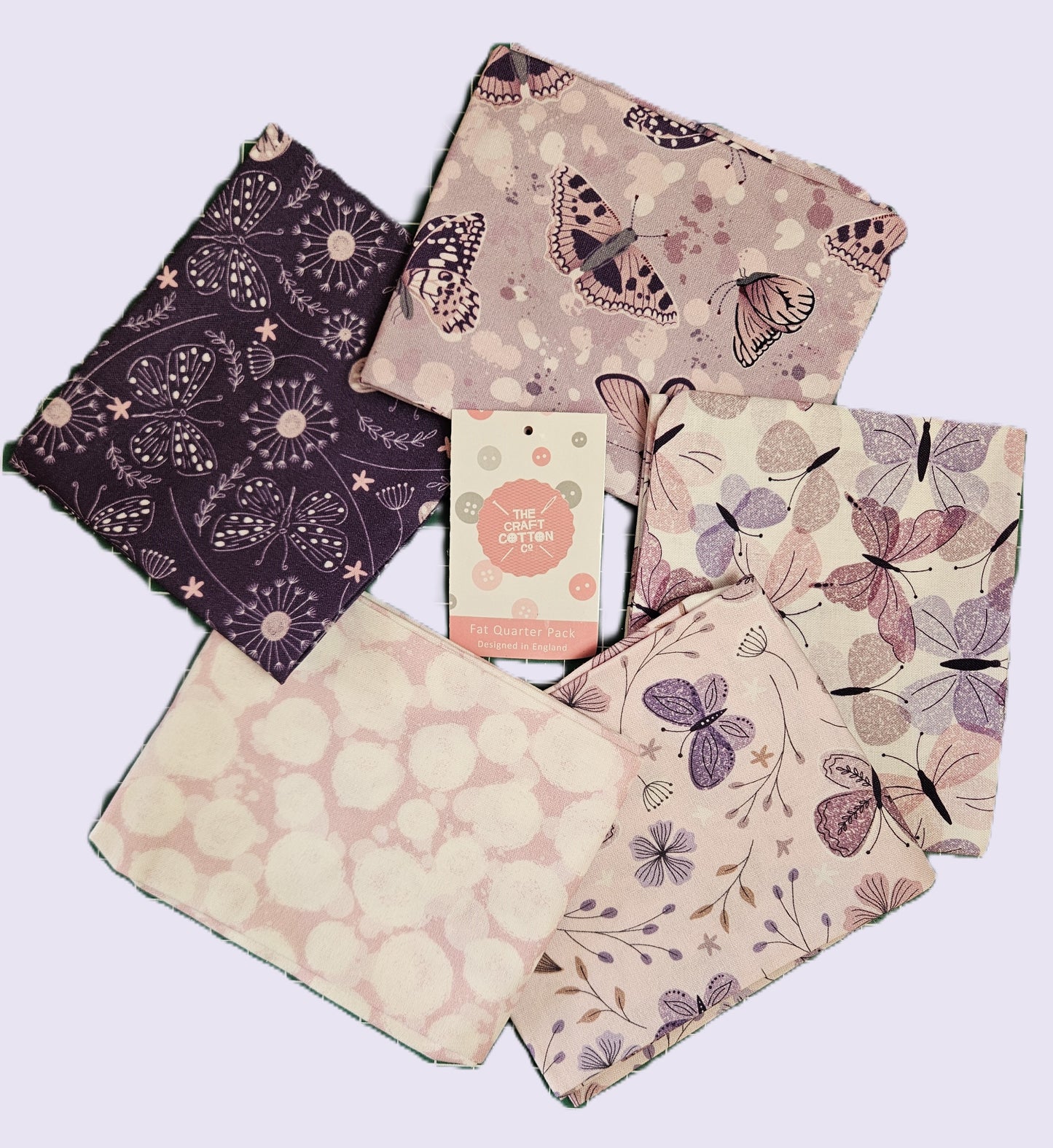 Moonlit Flutter - Bundle of 5 Fat Quarters by The Craft Cotton Co – Cotton Prints