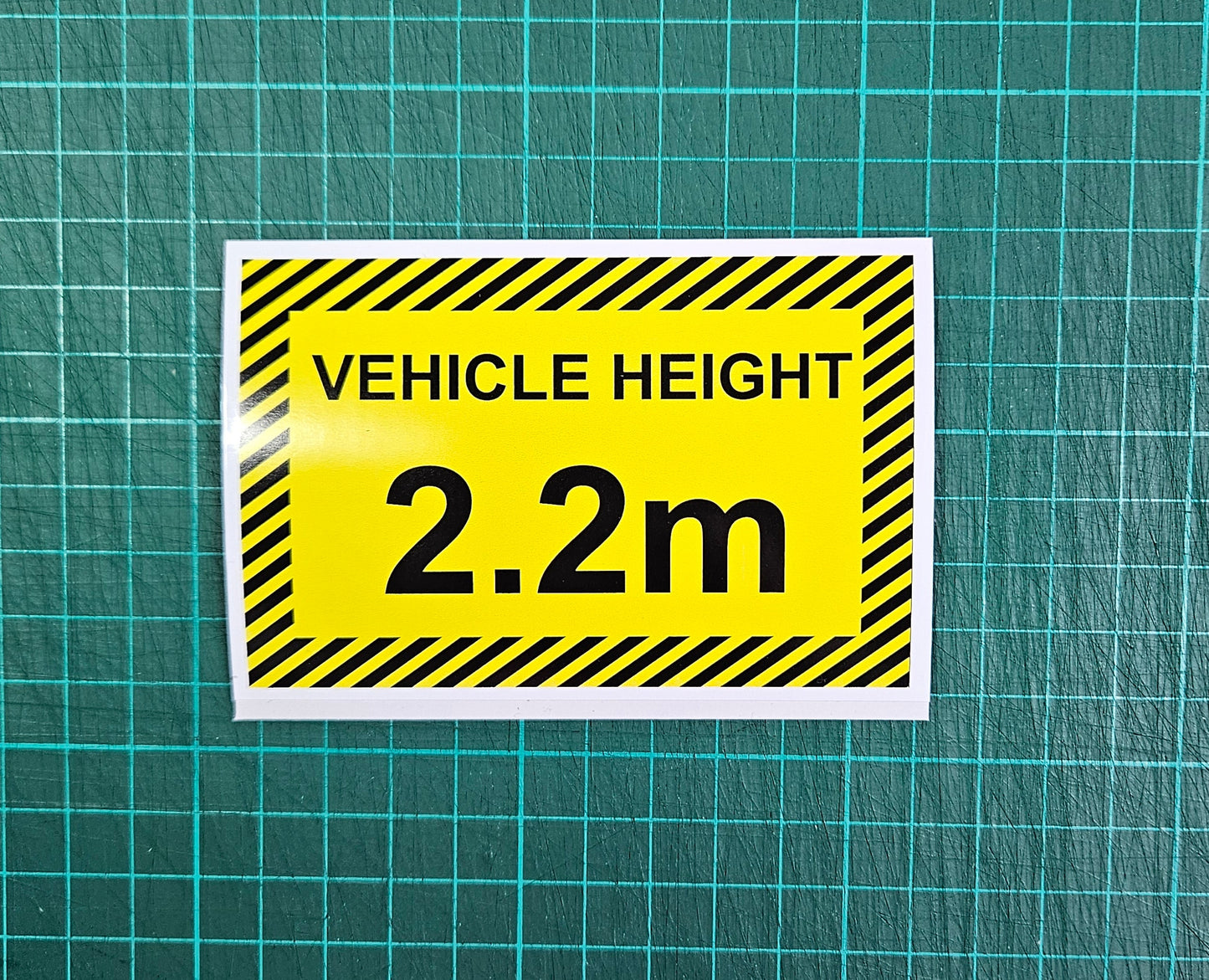 Commercial Vehicle Height Signs to place inside the cab of Commercial vehicles. White Vinyl or Transparent background & Laminated. Size 10 X 6.5 cm