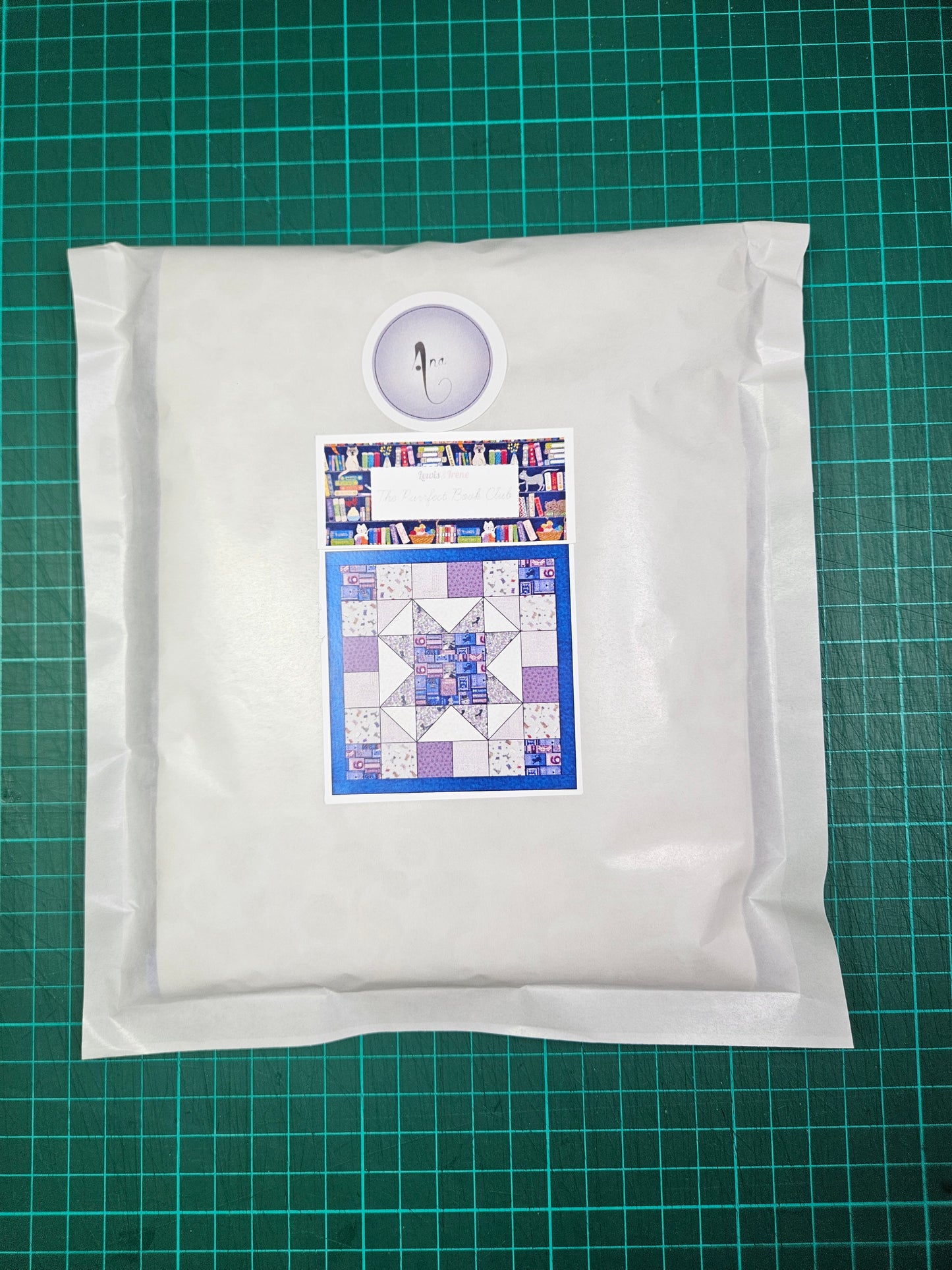 Bag Kit with The Purrfect Book Club fabrics by Lewis & Irene