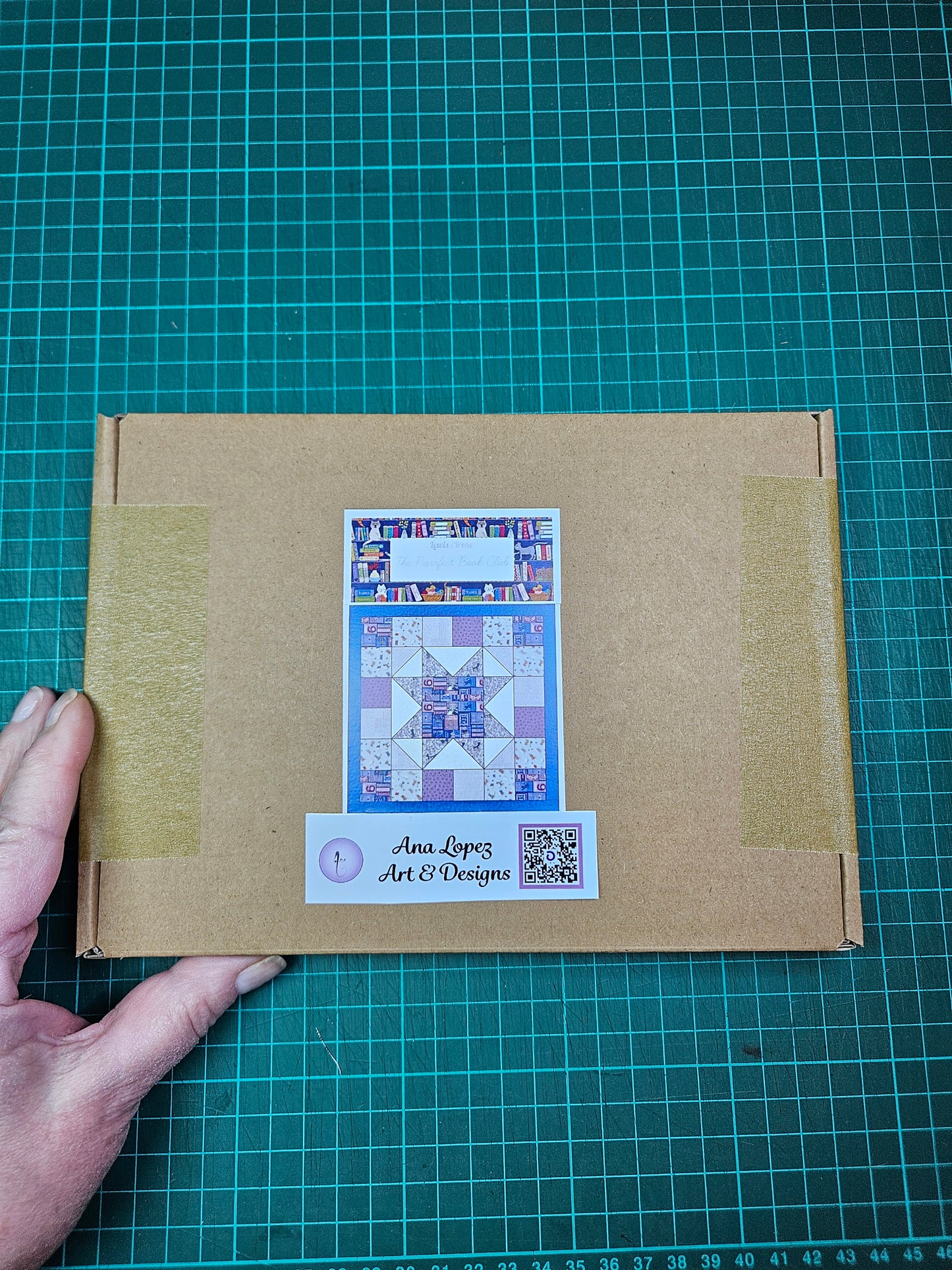 Bag Kit with The Purrfect Book Club fabrics by Lewis & Irene