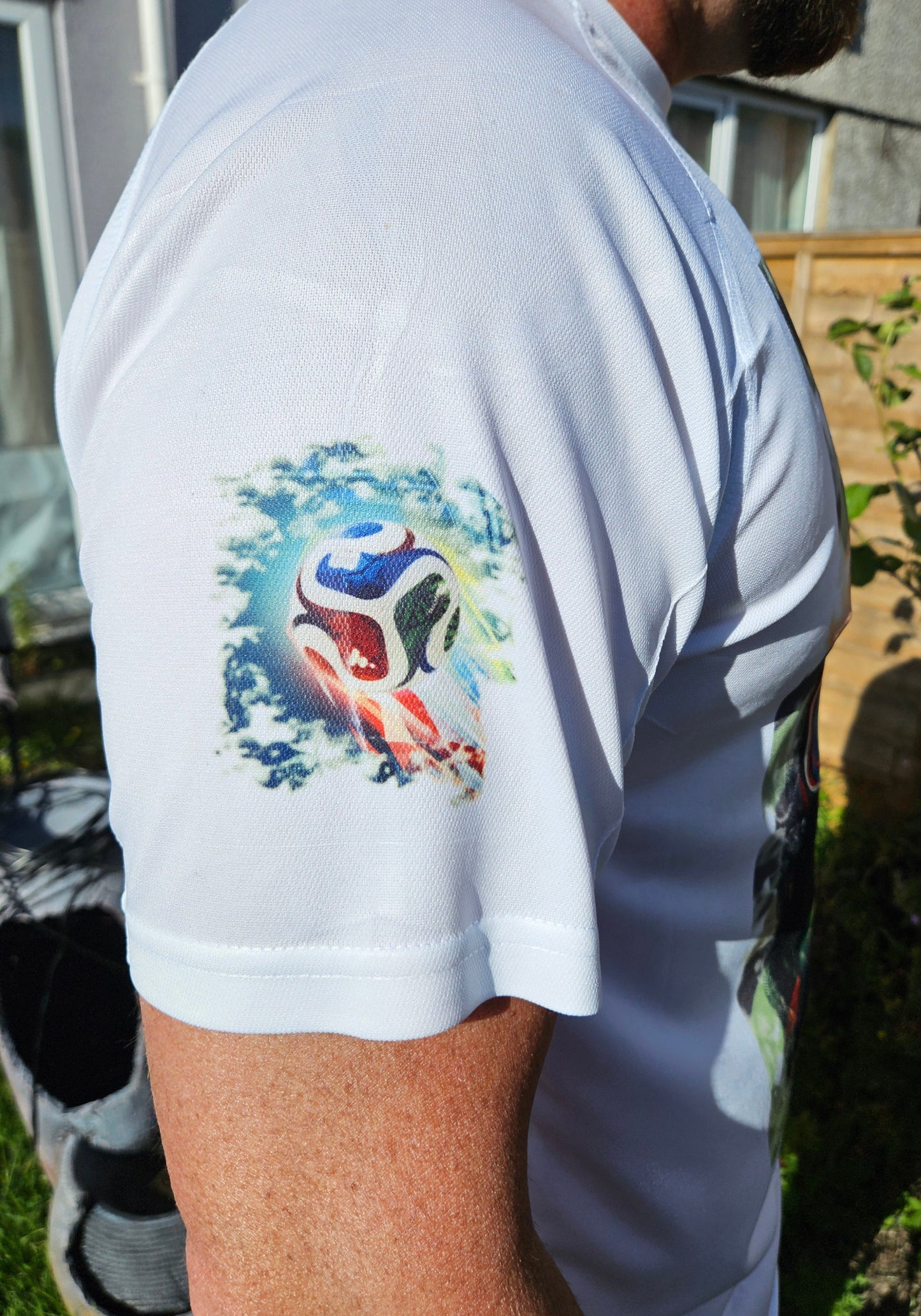 World Cup Football 2026 Graphic on White T-Shirt. High quality Sport Aircool Tees