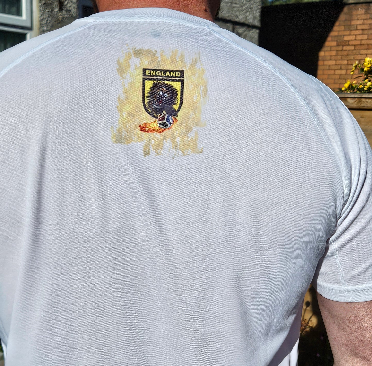 England World Cup Football 2026 Graphic on White T-Shirt. High quality Sport Aircool Tees