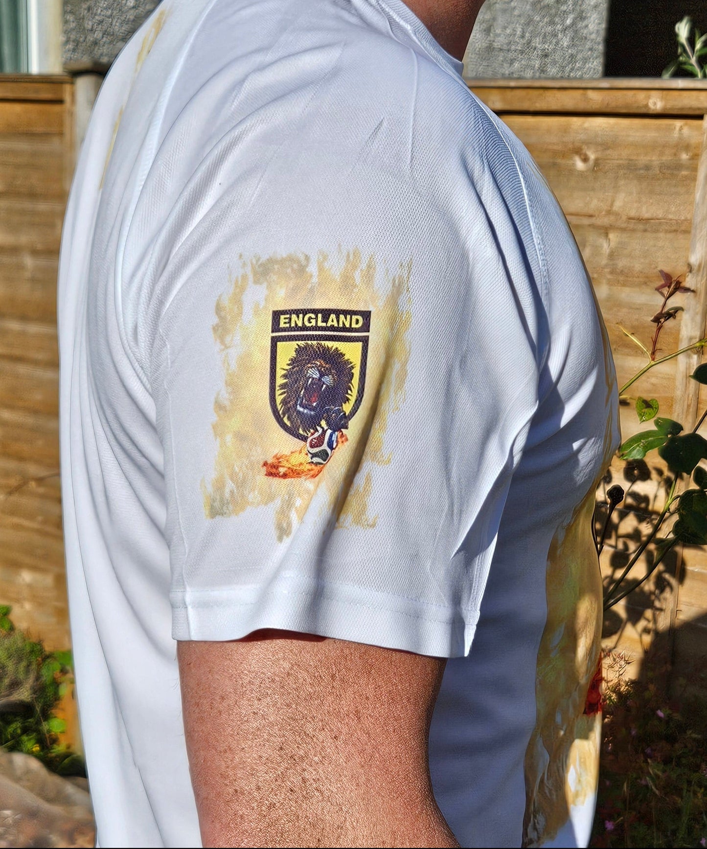England World Cup Football 2026 Graphic on White T-Shirt. High quality Sport Aircool Tees