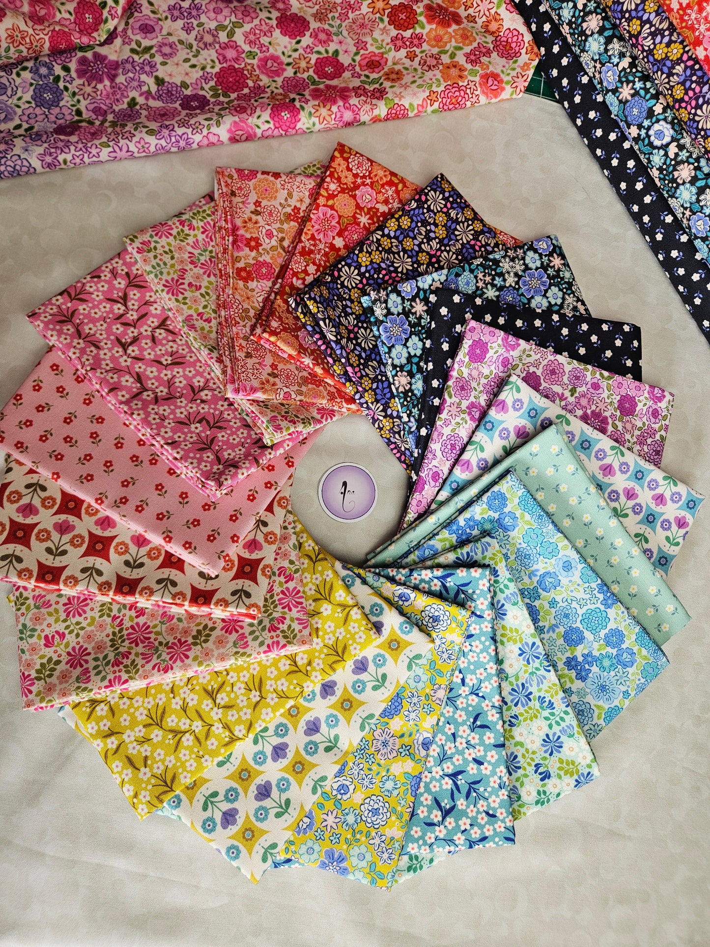 Fat Quarter Bundle - Boho Blooms by Lewis & Irene