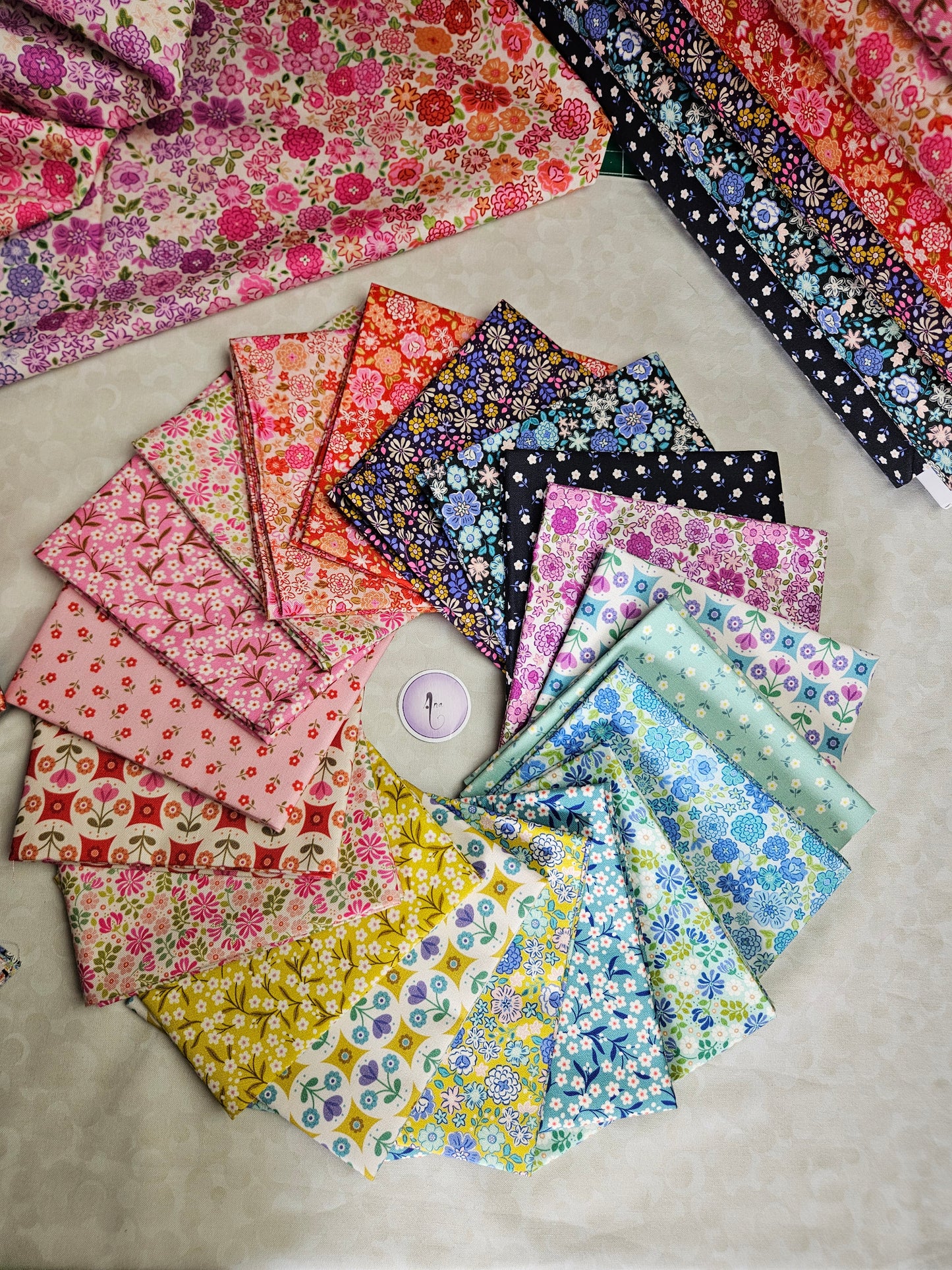 Fat Quarter Bundle - Boho Blooms by Lewis & Irene