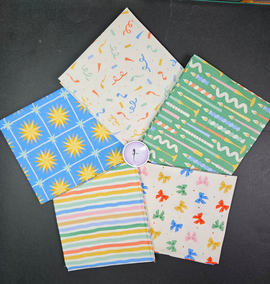 Radiant Celebration - Bundle of 5 Fat Quarters by The Craft Cotton Co – Cotton Prints