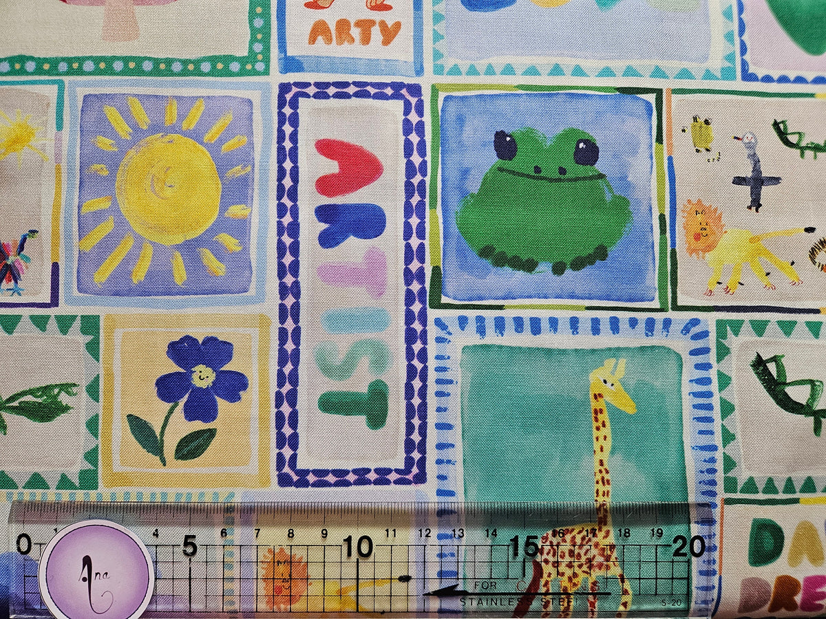 Patchwork Sky fabric by Wee Blue Bell for Lewis & Irene