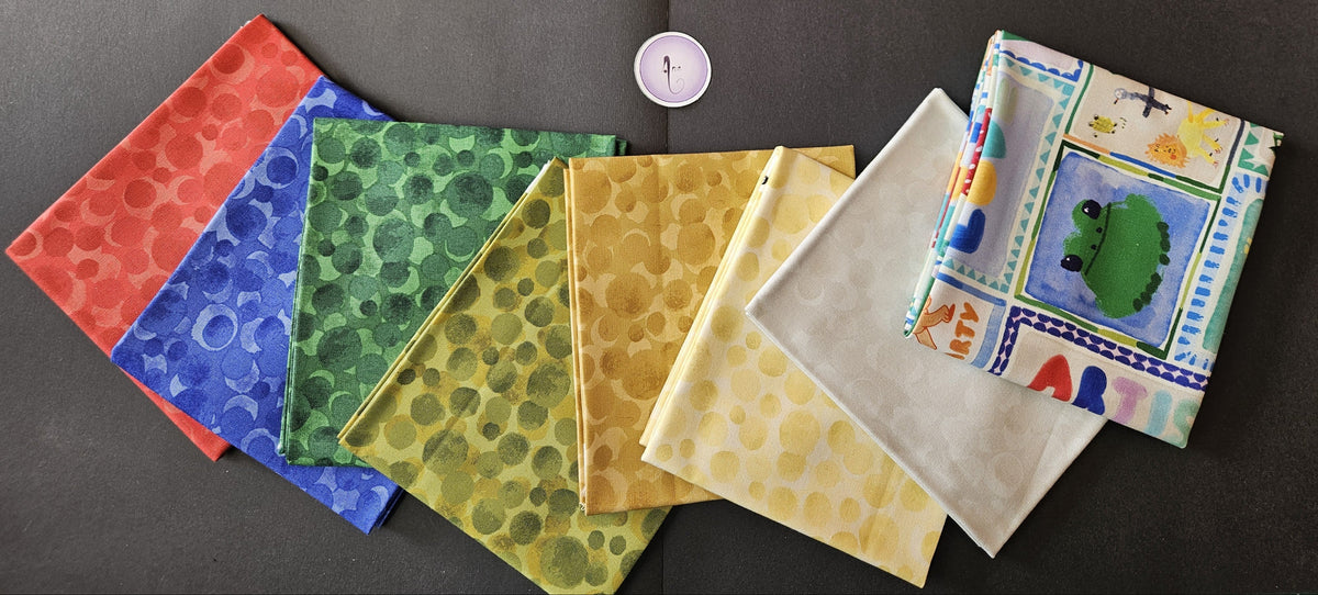 Patchwork Sky fabric by Wee Blue Bell for Lewis & Irene