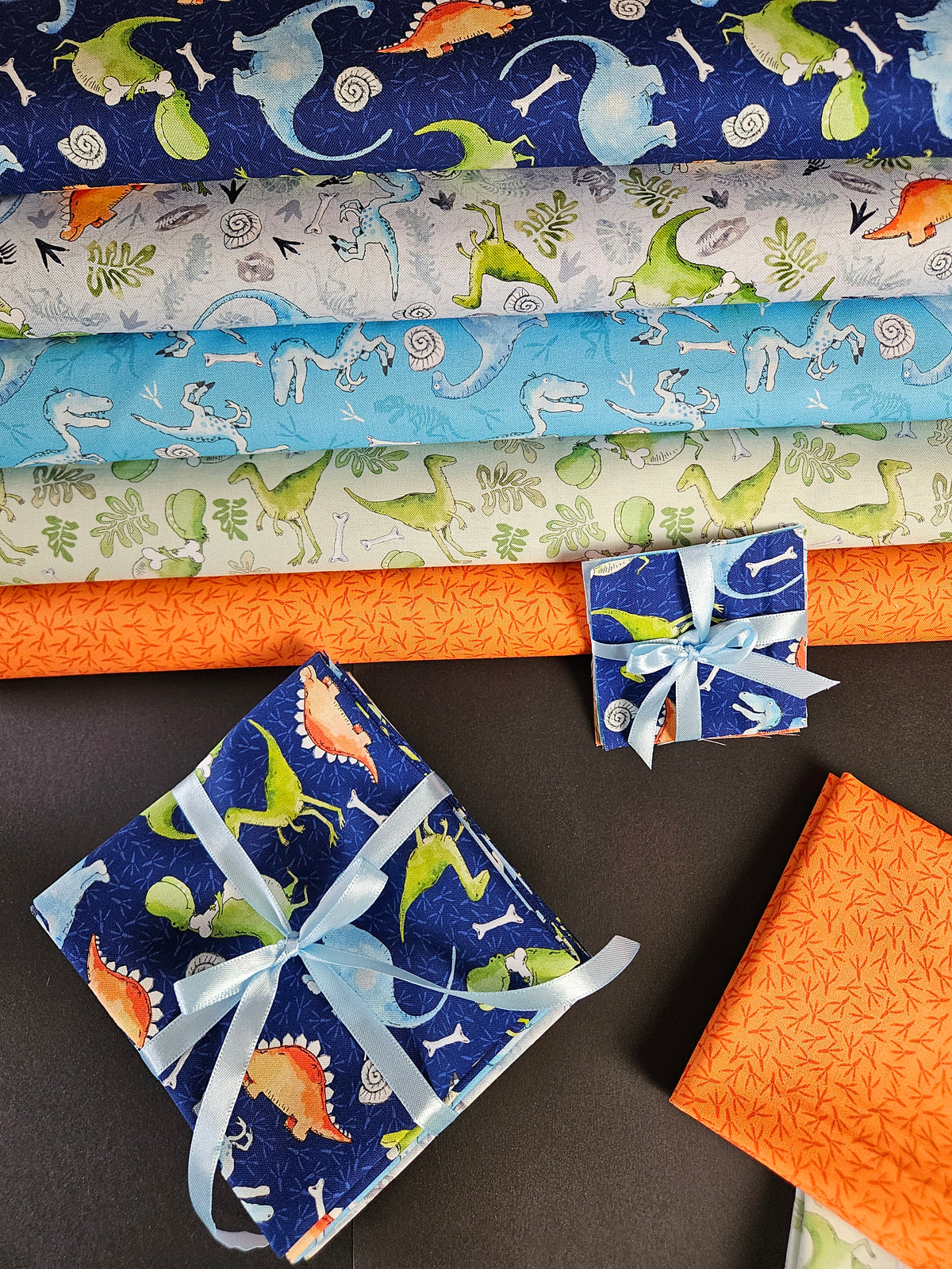Little Dinosaurs fabric collection designed by Susan Wheeler