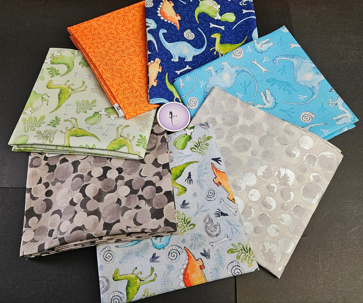 Little Dinosaurs fabric collection designed by Susan Wheeler