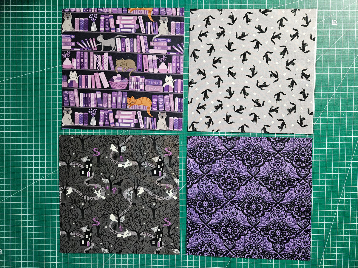 Pet - Baby Quilt Kit - Halloween & Cats. All included. Size 27.5" X 27.5"