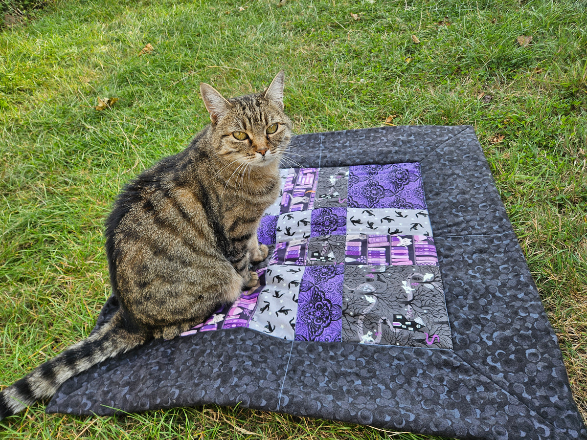Pet - Baby Quilt Kit - Halloween & Cats. All included. Size 27.5" X 27.5"