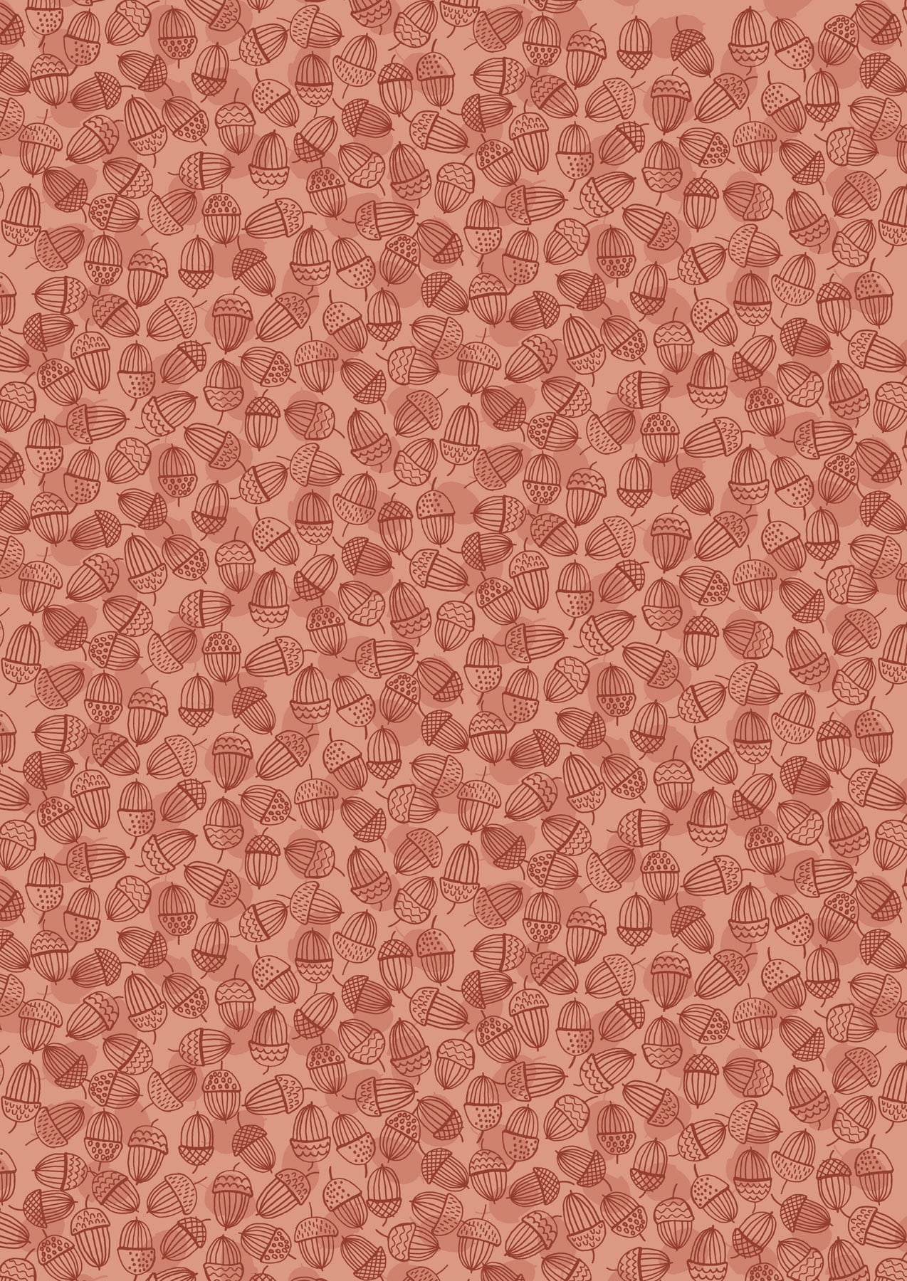 Snuggle Season Cotton - Acorns on blush by Lewis & Irene - Fabrics by Length & Fat Quarters