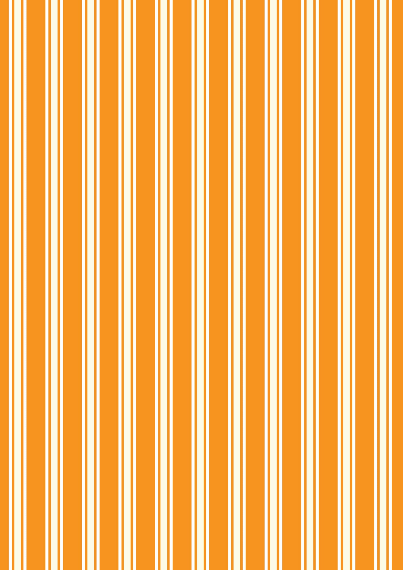 Terrifying Ticking Stripe on Halloween Orange (glow in the dark) - by Lewis & Irene