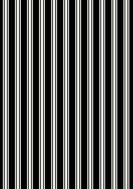 Terrifying Ticking Stripe on Black (glow in the dark) - by Lewis & Irene