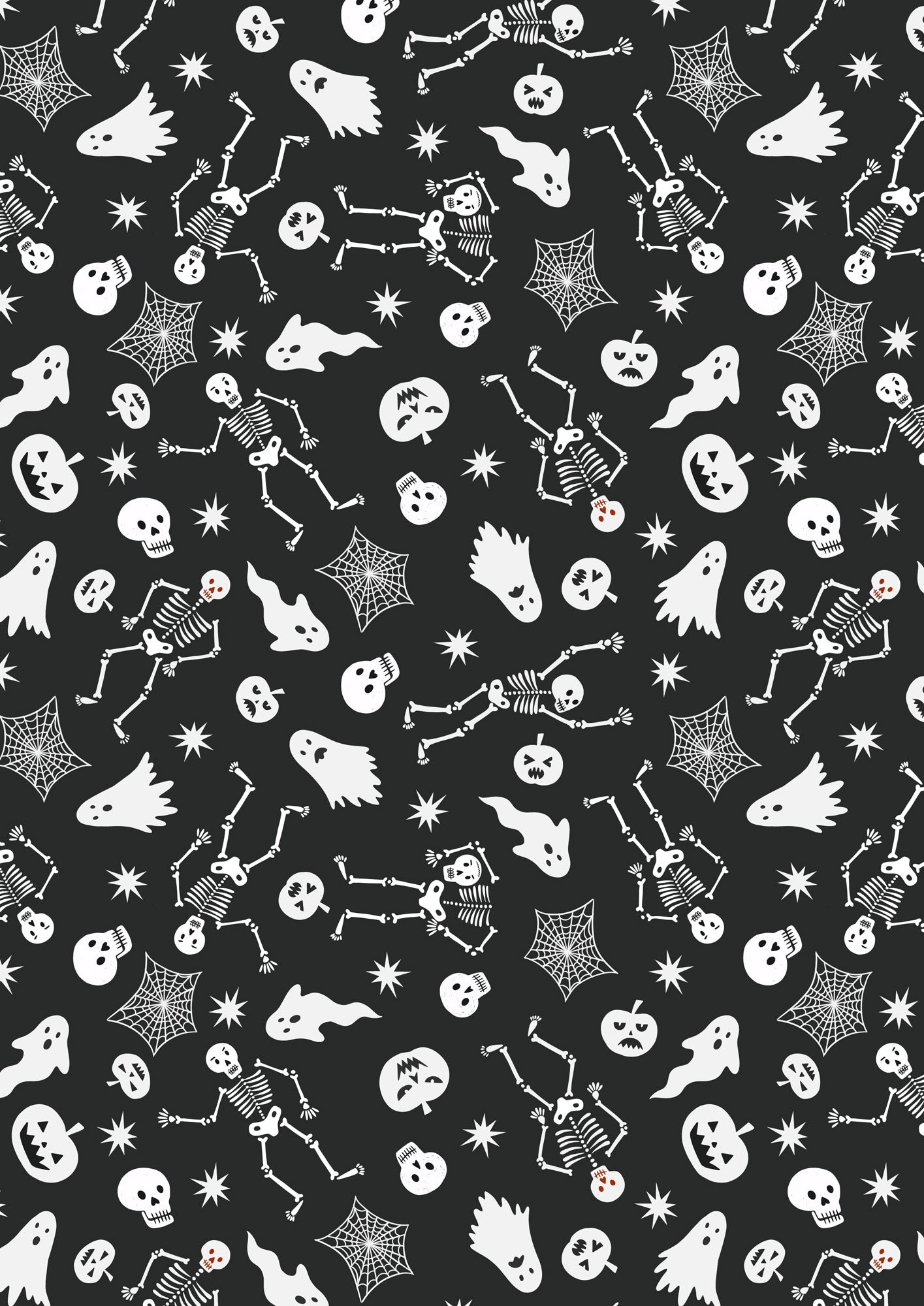 Spooky friends on Black (glow in the dark) - by Lewis & Irene