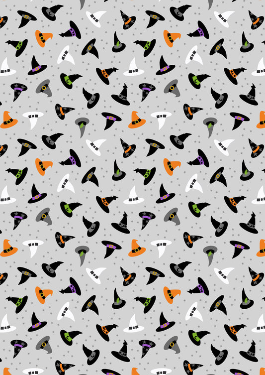Witches Hats on Ghostly Grey (glow in the dark) - by Lewis & Irene