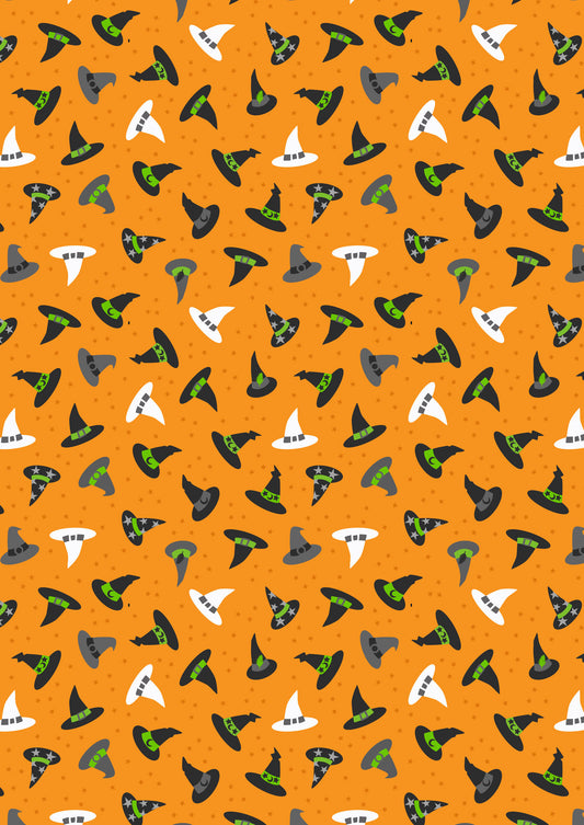 Witches Hats on Halloween Orange (glow in the dark) - by Lewis & Irene