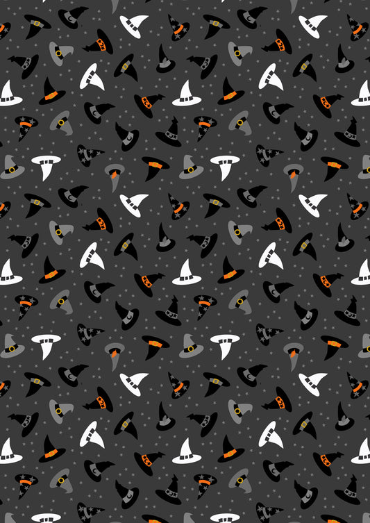 Witches Hats on Dark Grey (glow in the dark) - by Lewis & Irene
