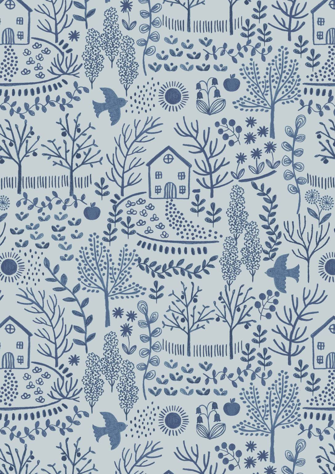 Quilt Top Table Topper Kit 2 - Cosy Home designed by Sally Ablett for Lewis & Irene Fabrics, 48"x48"