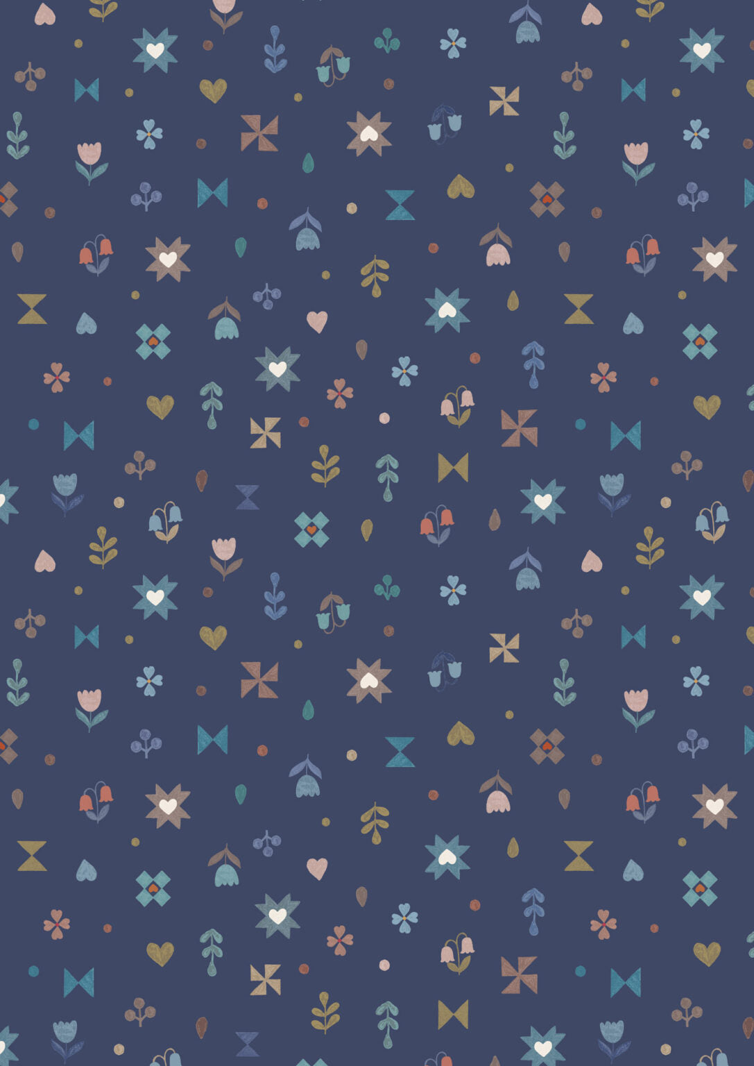 Quilt Top Table Topper Kit 3 - Cosy Home designed by Sally Ablett for Lewis & Irene Fabrics, 48"x48"