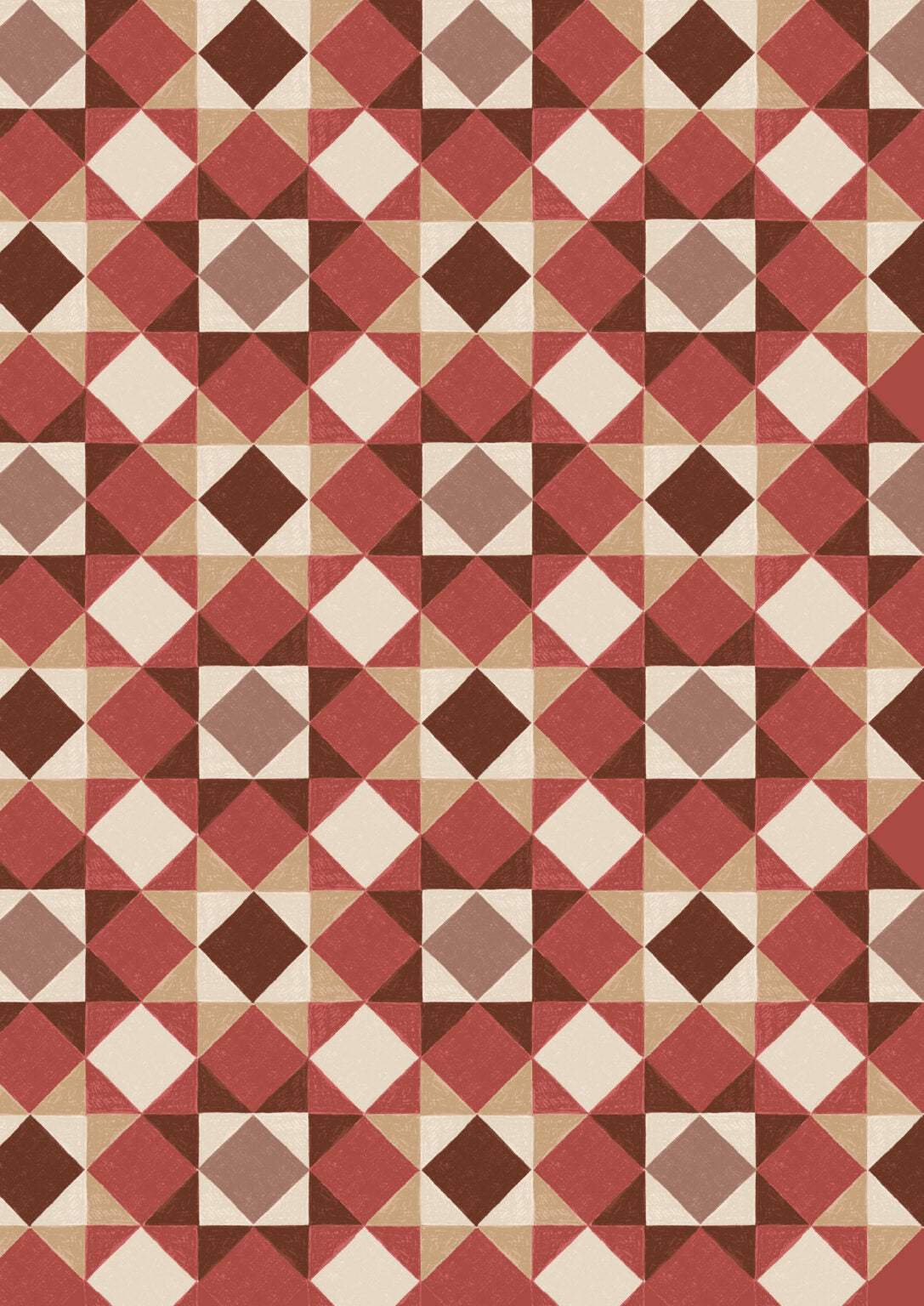 Quilt Top Table Topper Kit 3 - Cosy Home designed by Sally Ablett for Lewis & Irene Fabrics, 48"x48"