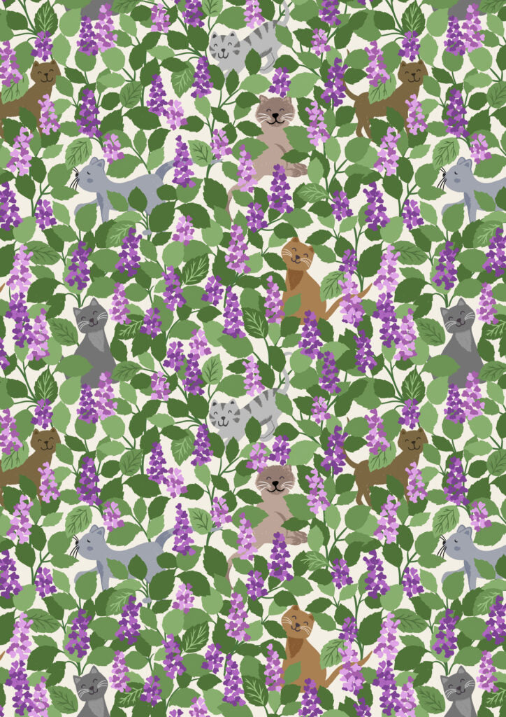 Quilt Top Kit 1 - The Purrfect Book Club designed by Sally Ablett for Lewis & Irene Fabrics, 66"x66"