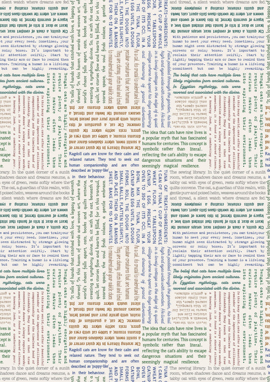 The Purrfect Book Club - Multi cat text on cream - Collection by Lewis & Irene