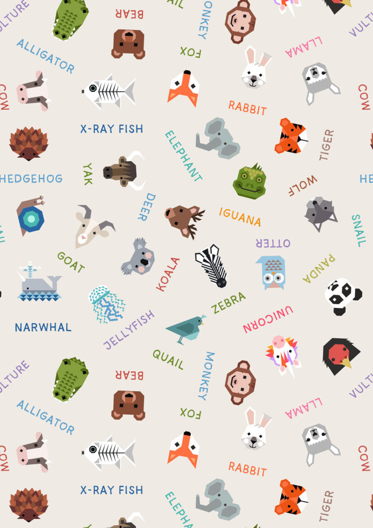 Animal Alphabet - Quilt with Panels designed by Sally Ablett for Lewis & Irene, size 58" x 58"