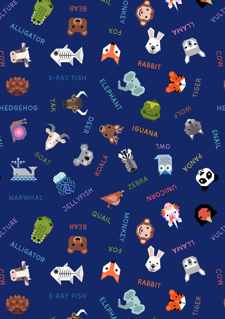Animal Alphabet - Quilt 1 designed by Sally Ablett for Lewis & Irene, size 55" x 55"