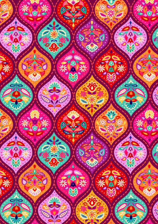 Sambramha by John Scott - Jewel drops spices - Lewis & Irene - by Length & Fat Quarter