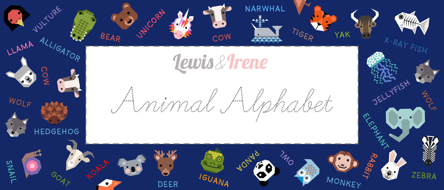 Animal Alphabet - Quilt 2 designed by Sally Ablett for Lewis & Irene, size 55" x 55"