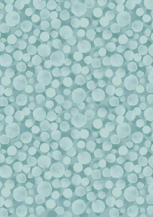 Duck Egg Bumbleberries flannel - Brushed cotton Fabric collection by Lewis & Irene