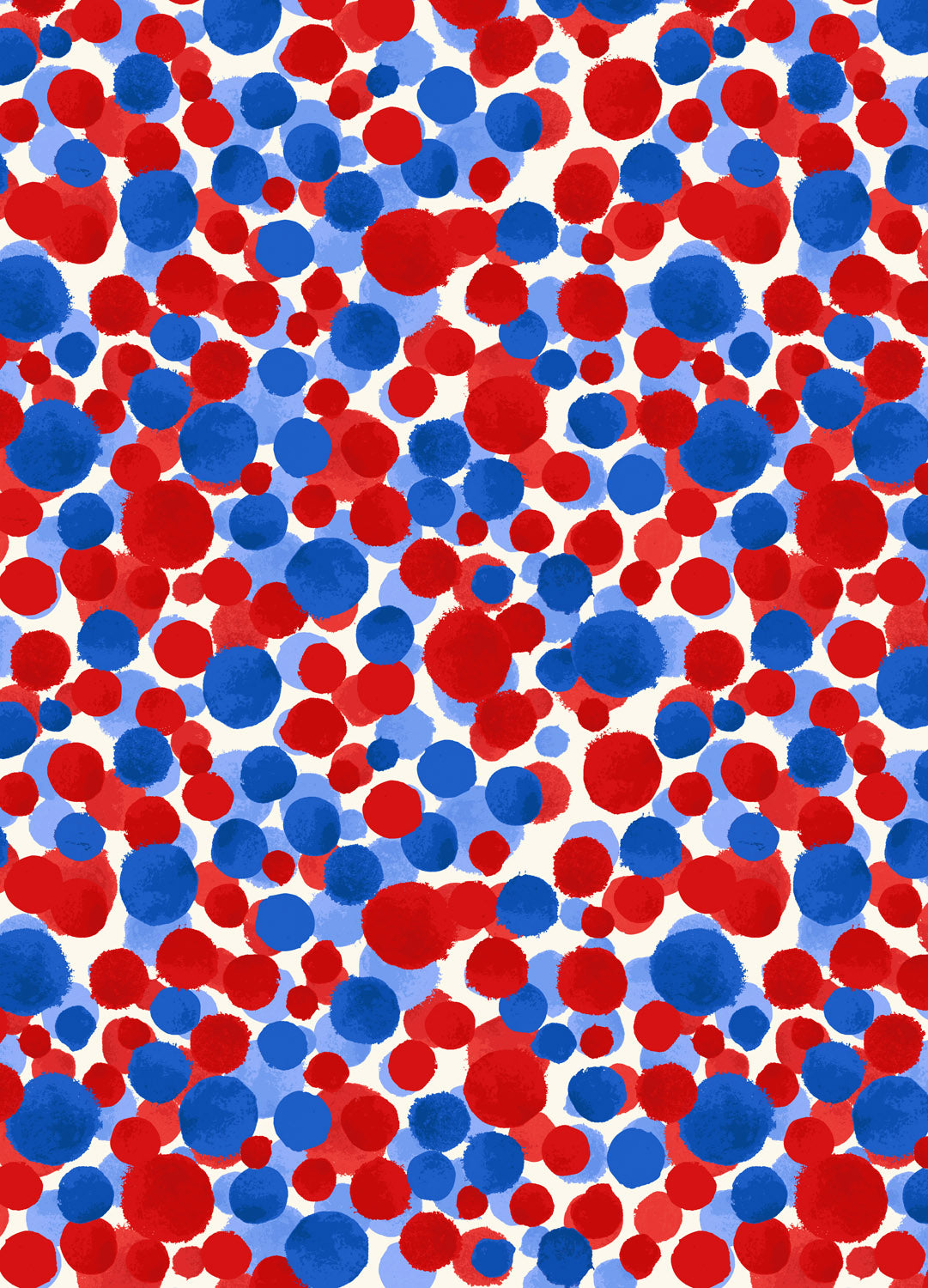 Red White and Blue multi - Bumbleberries Collection by Lewis & Irene
