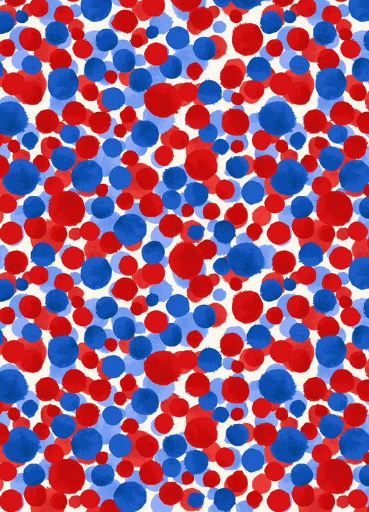 Red White and Blue multi - Bumbleberries Collection by Lewis & Irene