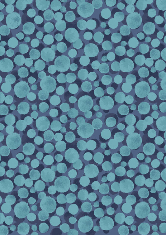Bubbly blue multi  Blender - Bumbleberries Collection by Lewis & Irene
