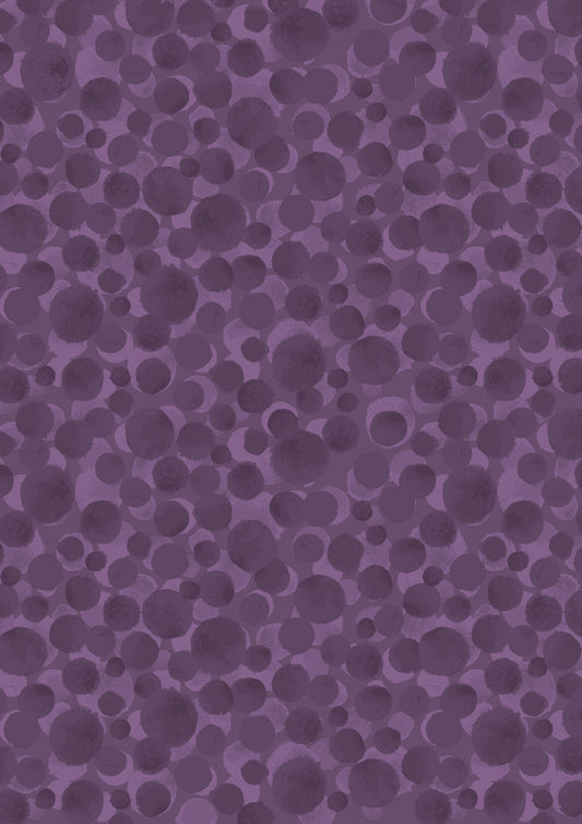 Dark Purple Flannel Bumbleberries - Loch Lewis Flannel by Length & Fat Quarters - by Lewis & Irene
