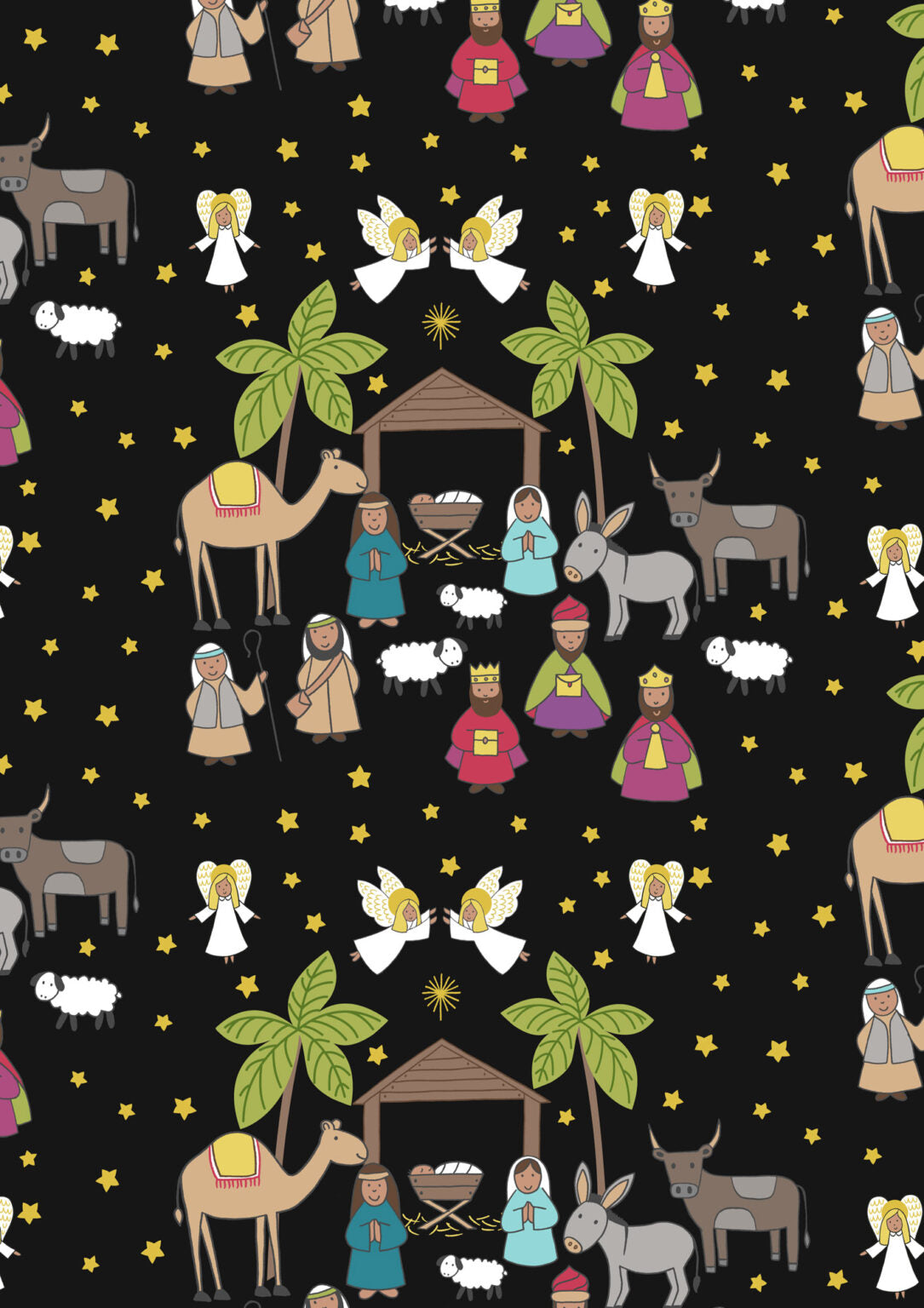 Quilt Throw Kit 3 designed by Sally Ablett Design for Lewis & Irene. Size 48" x 48". Away in a Manger fabric