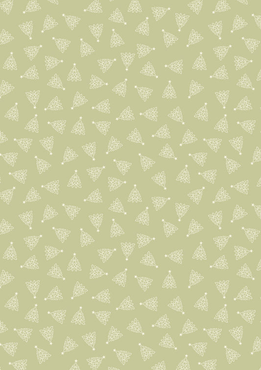 PRE-ORDER - Celtic trees on festive sage - Celtic Christmas Fabric collection by Lewis & Irene - AVAILABLE END OF JUNE APPROX.