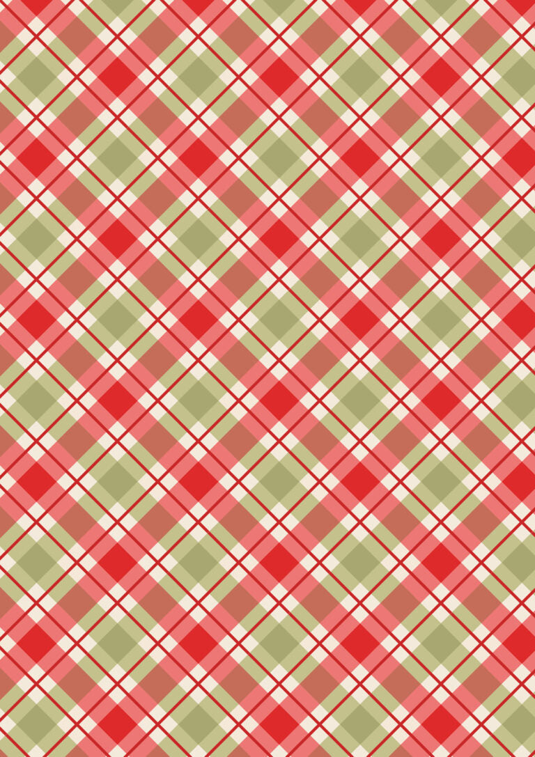 PRE-ORDER - Christmas check - Celtic Christmas Fabric collection by Lewis & Irene - AVAILABLE END OF JUNE APPROX.