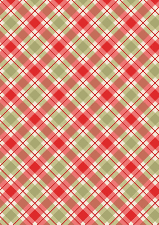 PRE-ORDER - Christmas check - Celtic Christmas Fabric collection by Lewis & Irene - AVAILABLE END OF JUNE APPROX.