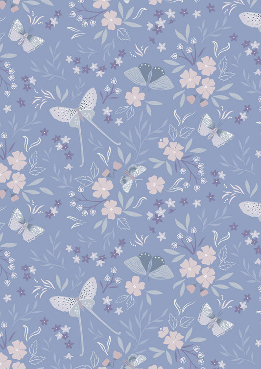 Evenfall Dark Periwinkle - Fabrics collection by Cassandra Connolly for Lewis & Irene - Per Length & Fat Quarters