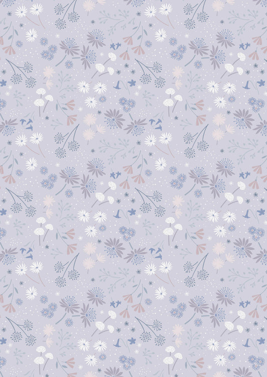 Evenfall Night Garden - Pale Misty Lilac - Fabrics collection by Cassandra Connolly for Lewis & Irene - Per Length & Fat Quarters