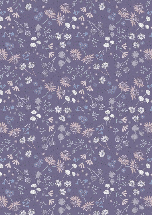 Evenfall Night Garden - Deep Purple - Fabrics collection by Cassandra Connolly for Lewis & Irene - Per Length & Fat Quarters