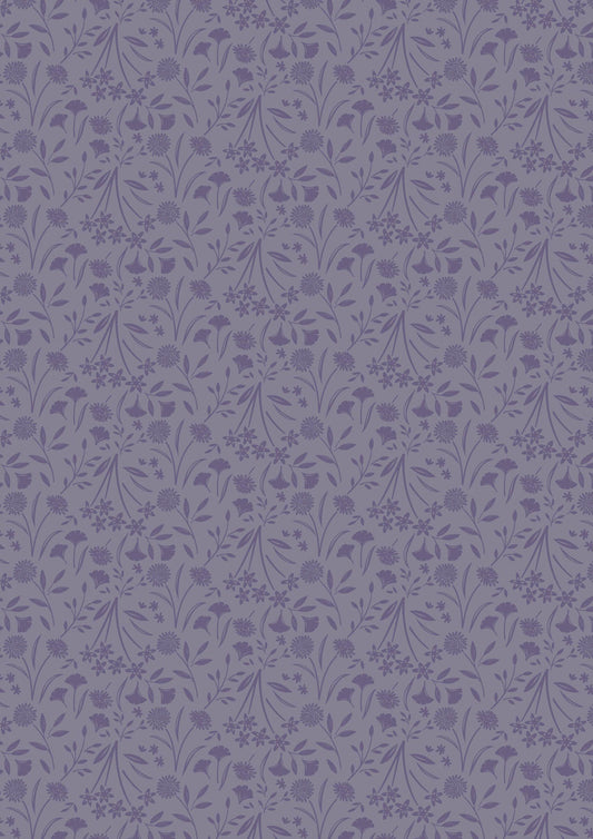 Evenfall Floral Dusk - Dusky Purple - Fabrics collection by Cassandra Connolly for Lewis & Irene - Per Length & Fat Quarters