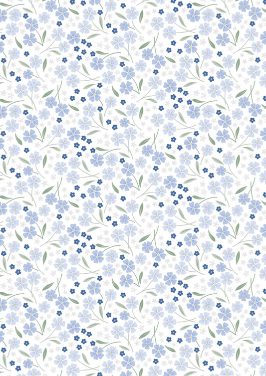 Forever Blooms  - Forevermore White - by Cassandra Connolly for Lewis & Irene - by Length & Fat Quarter