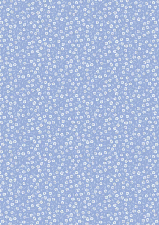 Forever Blooms  - Interlaced Blossoms Blue - by Cassandra Connolly for Lewis & Irene - by Length & Fat Quarter