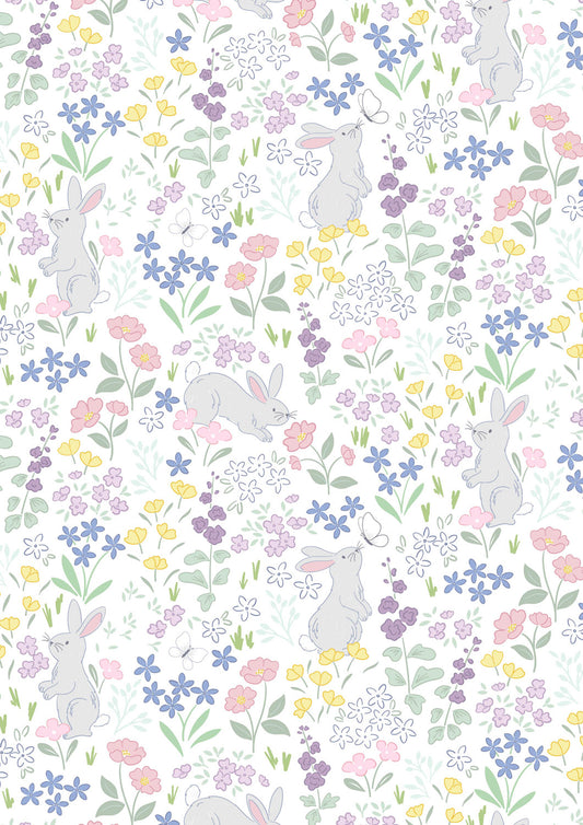 Pre-Order - Available end of January - Dear Spring  - Chasing Tails White - by Cassandra Connolly for Lewis & Irene - by Length & Fat Quarter