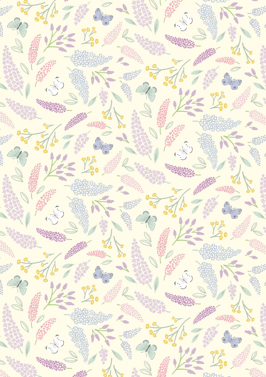 Dear Spring  - Spring Symphony Dark Cream - by Cassandra Connolly for Lewis & Irene - by Length & Fat Quarter