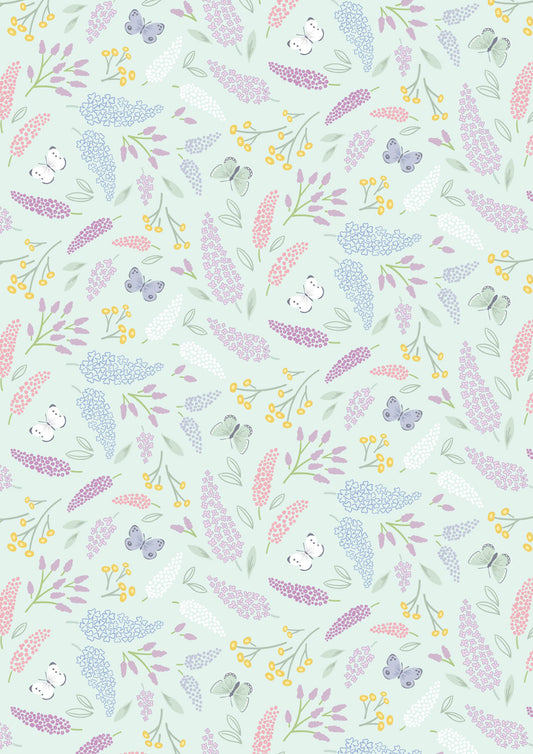 Pre-Order - Available end of January - Dear Spring  - Spring Symphony Pale Turquoise - by Cassandra Connolly for Lewis & Irene - by Length & Fat Quarter